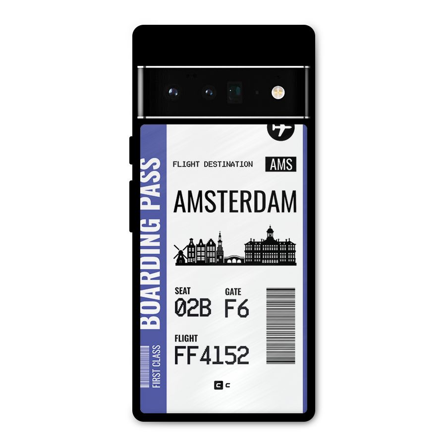 Amsterdam Boarding Pass Metal Back Case for Google Pixel 6 Pro
