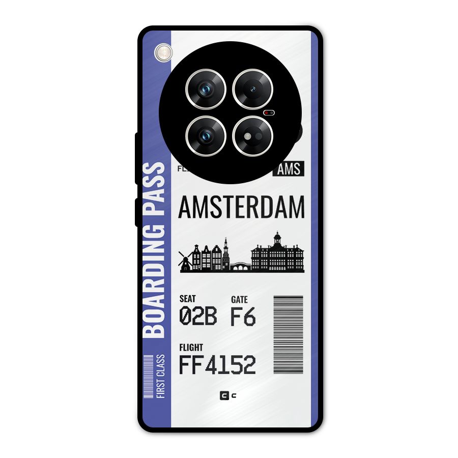 Amsterdam Boarding Pass Metal Back Case for Infinix Zero 40 5G