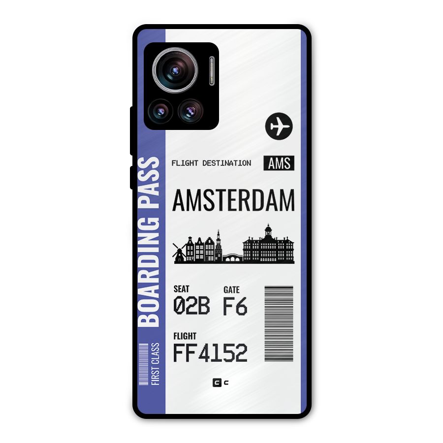 Amsterdam Boarding Pass Metal Back Case for Motorola Edge 30 Ultra