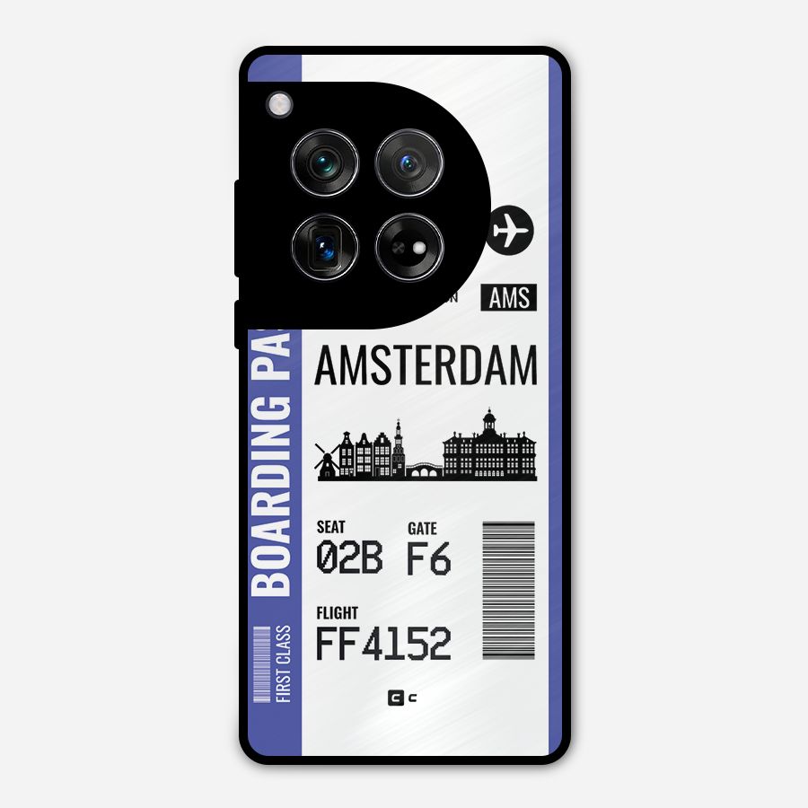 Amsterdam Boarding Pass Metal Back Case for OnePlus 12