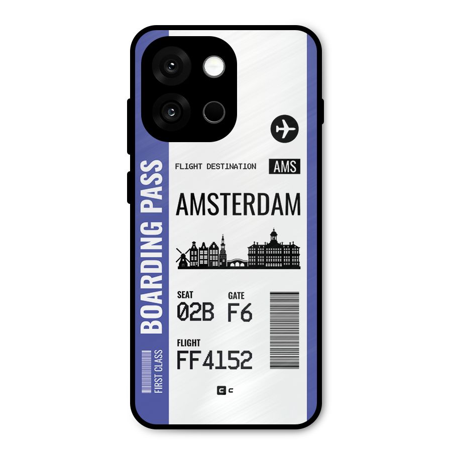 Amsterdam Boarding Pass Metal Back Case for OnePlus 13s