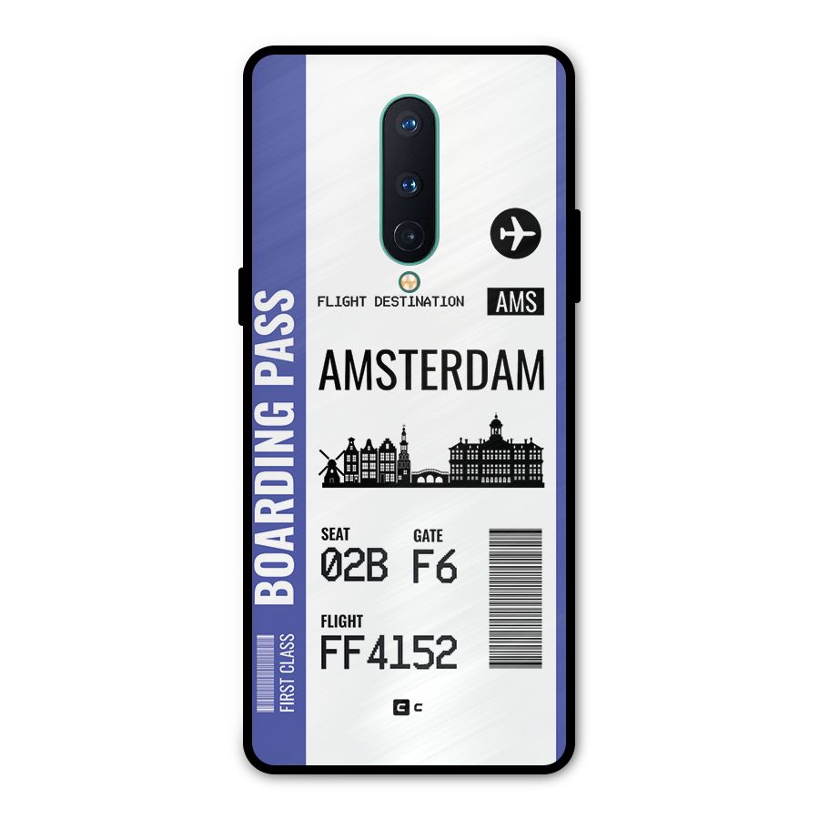 Amsterdam Boarding Pass Metal Back Case for OnePlus 8