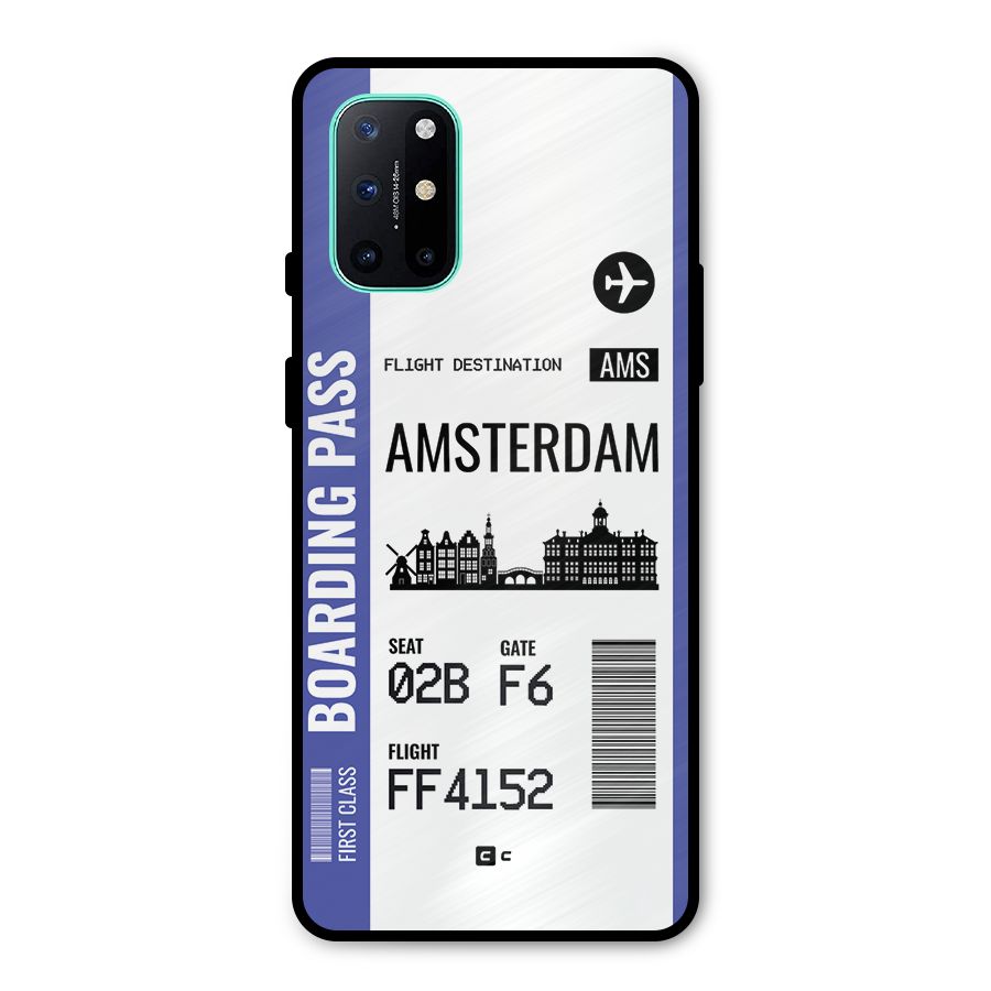Amsterdam Boarding Pass Metal Back Case for OnePlus 8T