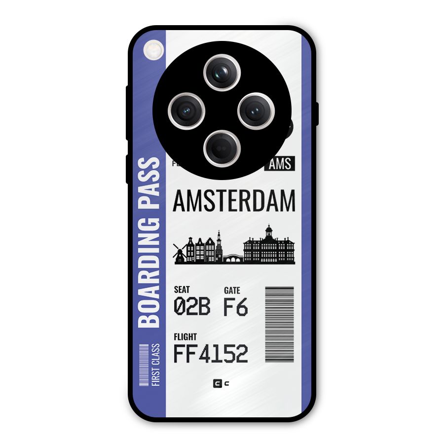 Amsterdam Boarding Pass Metal Back Case for Oppo Find X8