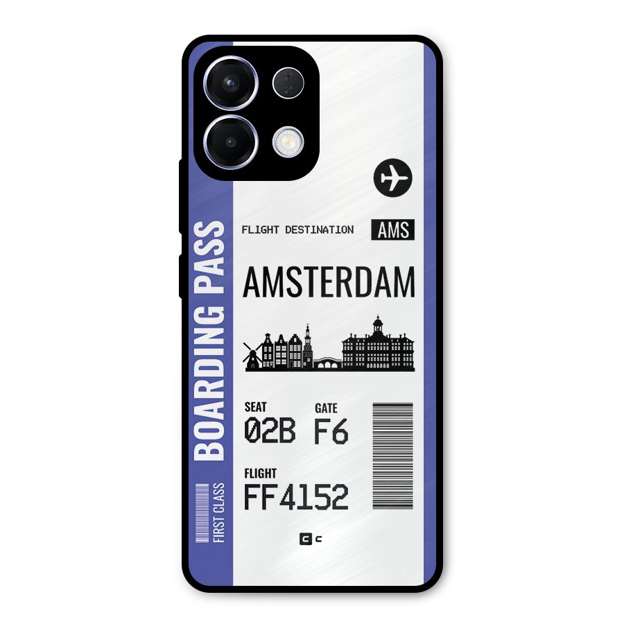 Amsterdam Boarding Pass Metal Back Case for Oppo K13