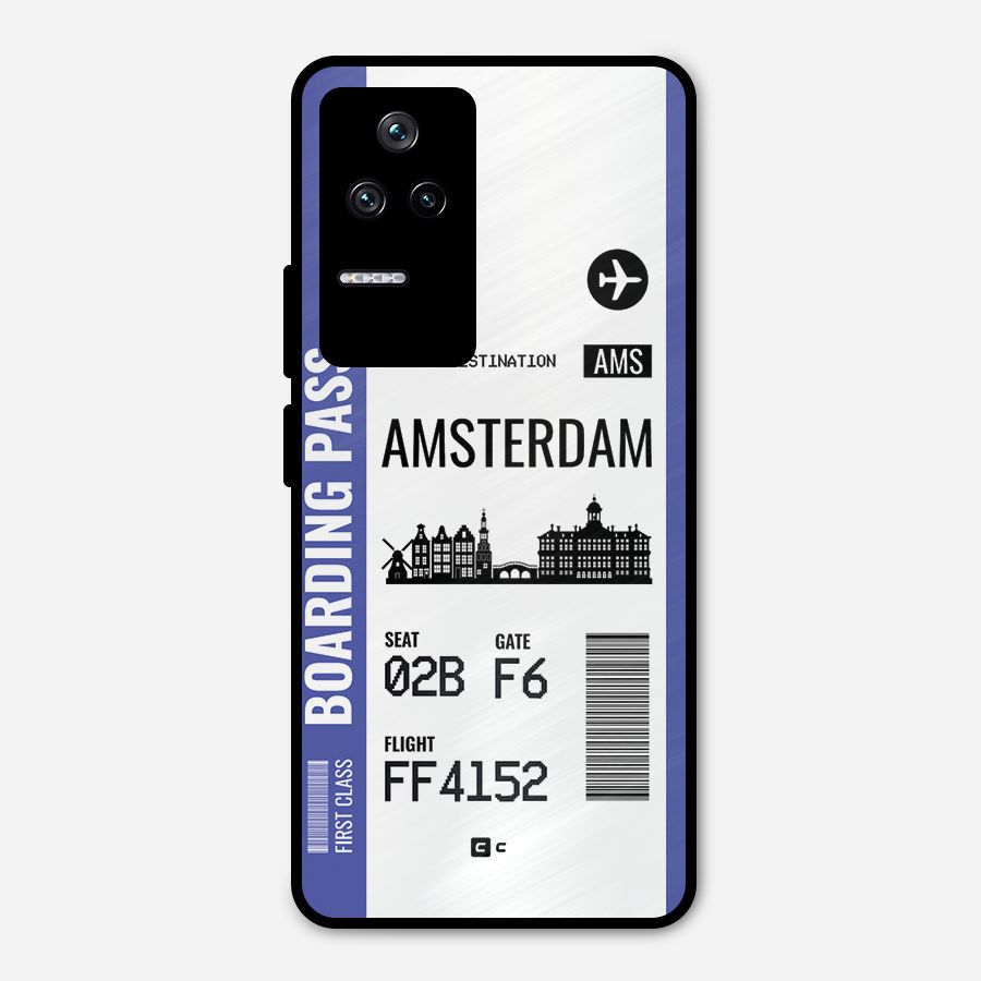 Amsterdam Boarding Pass Metal Back Case for Poco F4 5G