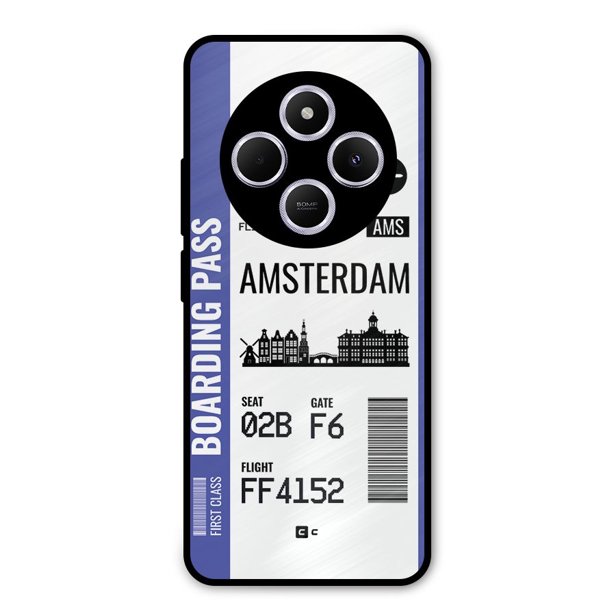 Amsterdam Boarding Pass Metal Back Case for Poco M7