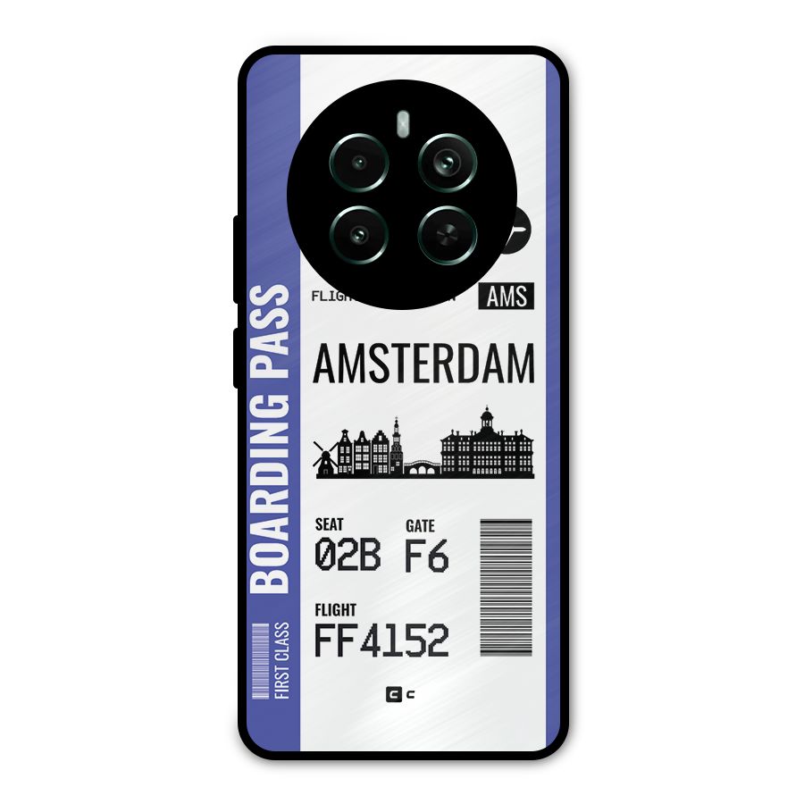 Amsterdam Boarding Pass Metal Back Case for Realme 12 Pro Plus