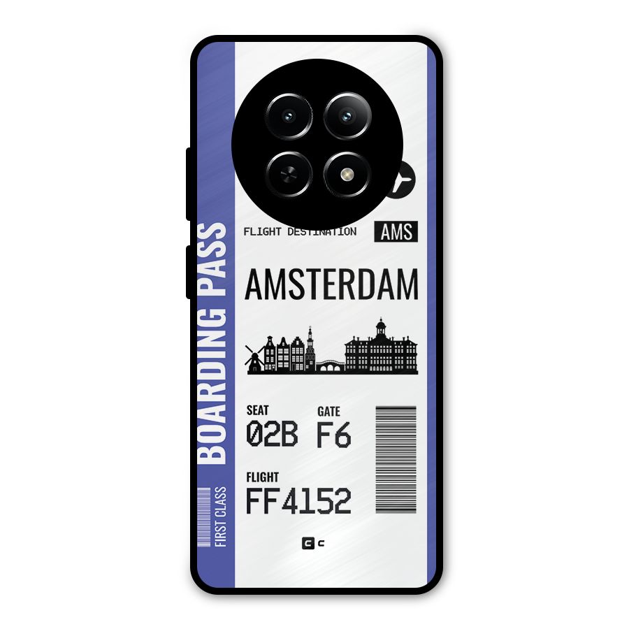 Amsterdam Boarding Pass Metal Back Case for Realme 12x 5G