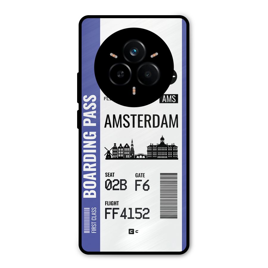 Amsterdam Boarding Pass Metal Back Case for Realme 14 Pro