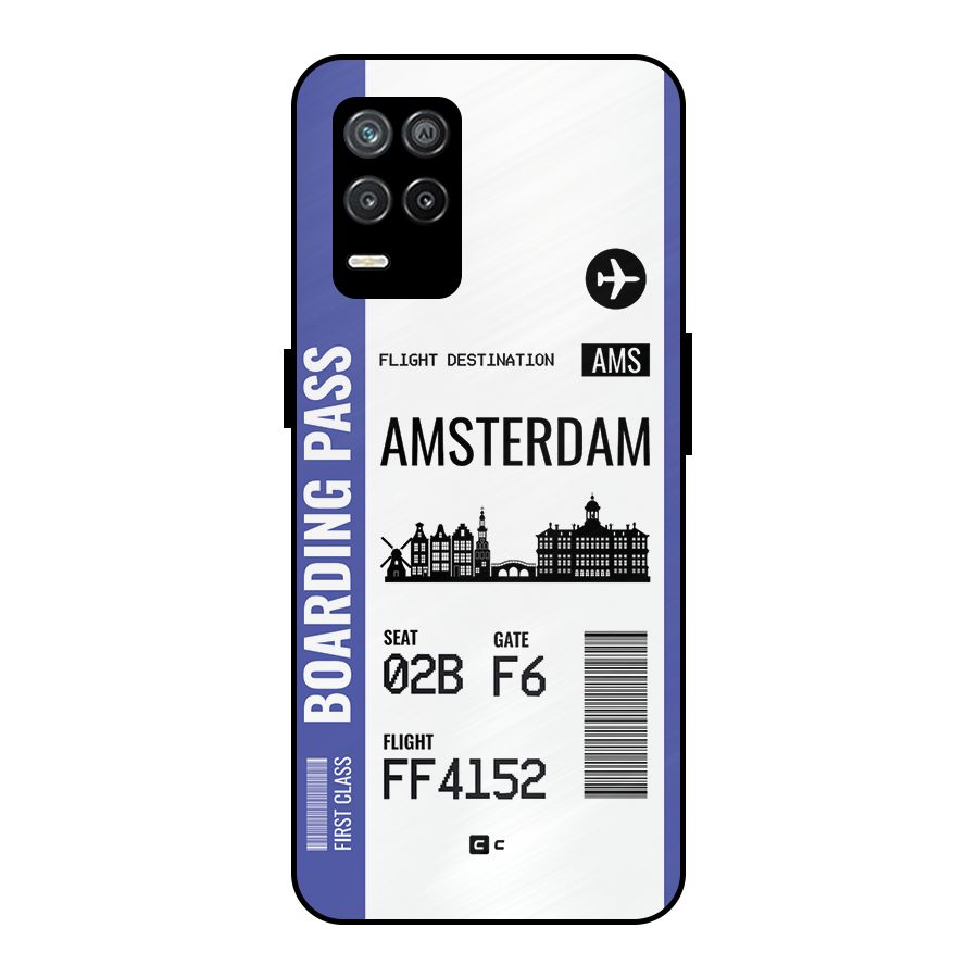 Amsterdam Boarding Pass Metal Back Case for Realme 9 5G