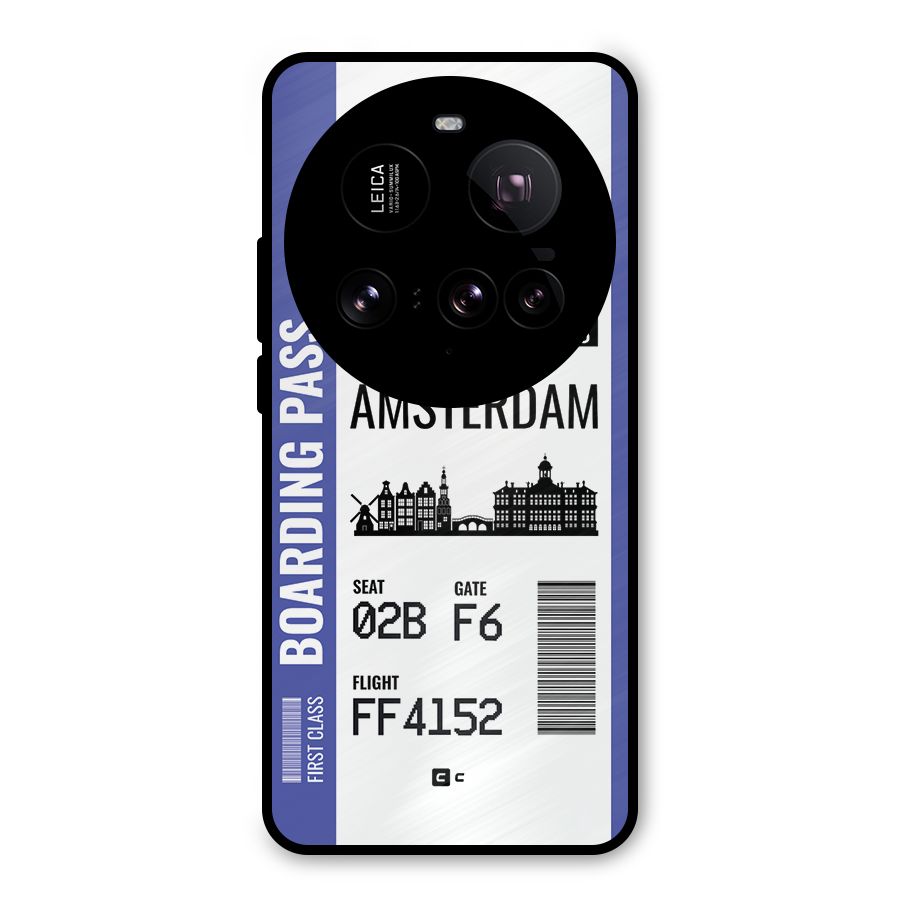 Amsterdam Boarding Pass Metal Back Case for Xiaomi 15 Ultra