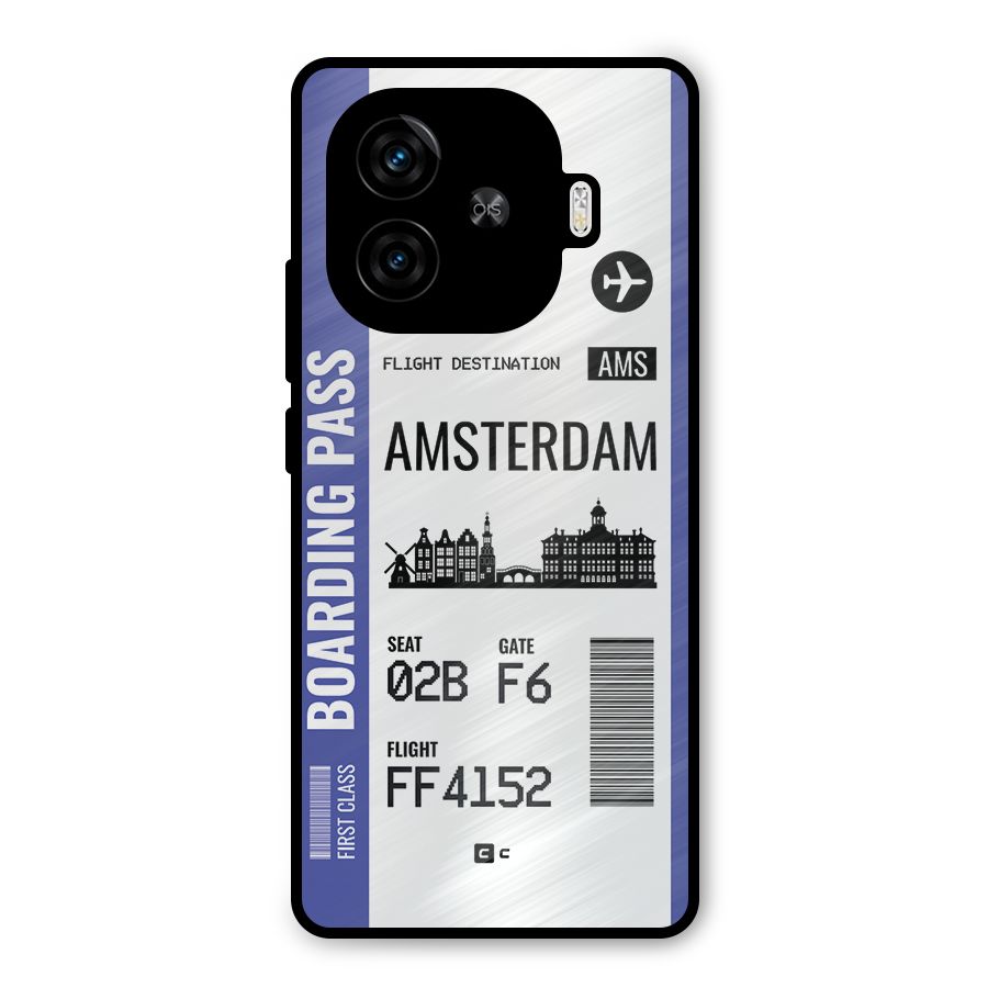 Amsterdam Boarding Pass Metal Back Case for iQOO Neo 10R