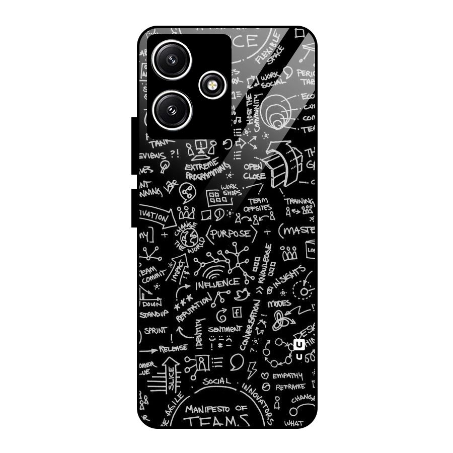 Anatomy Pattern Glass Back Case for Poco M6 Pro