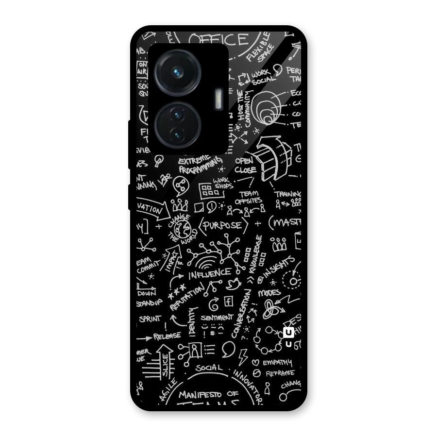 Anatomy Pattern Glass Back Case for Vivo T1 44W