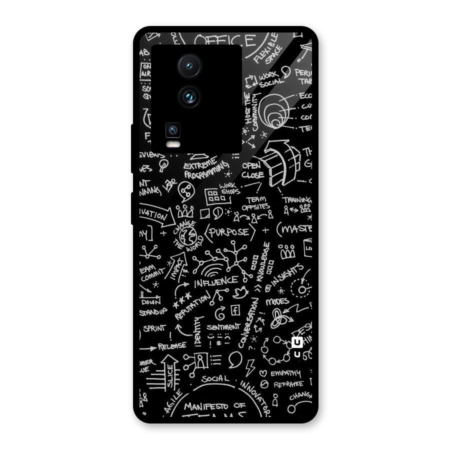 Anatomy Pattern Glass Back Case for Vivo iQOO Neo 7 Pro