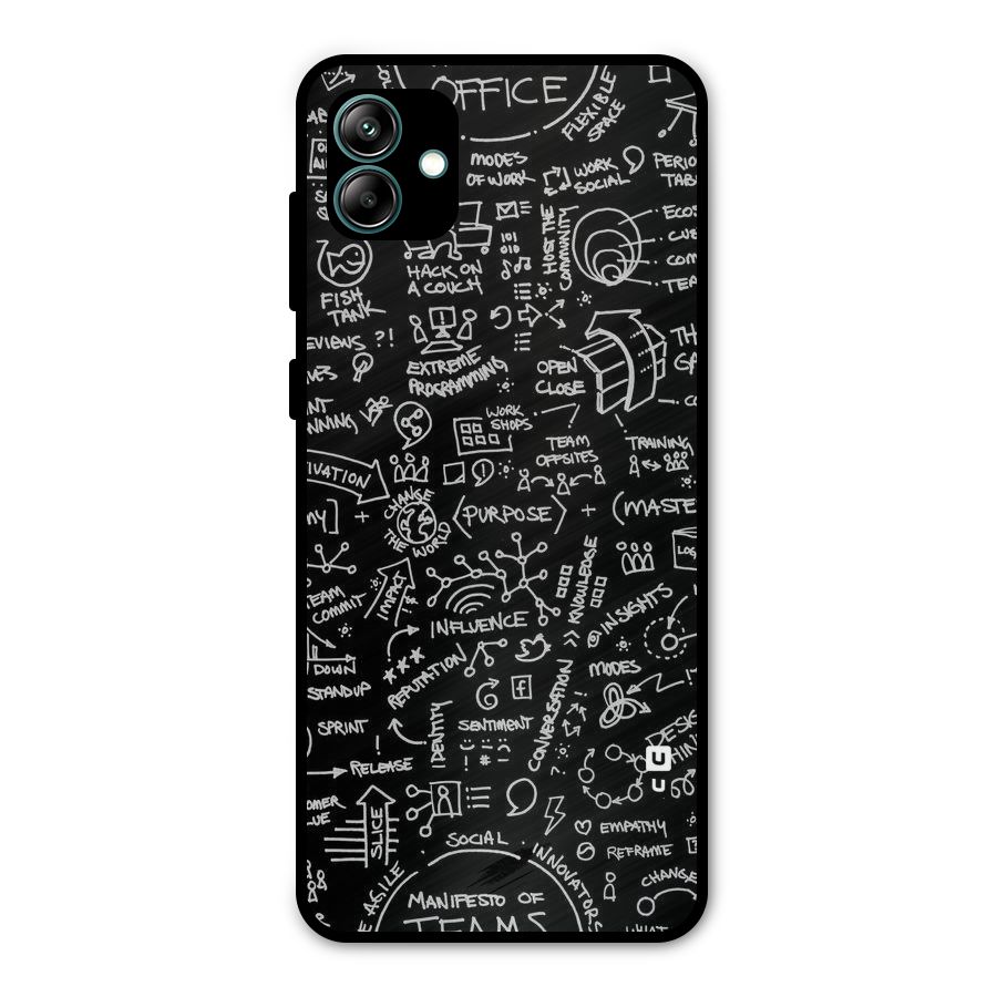 Anatomy Pattern Metal Back Case for Galaxy A04