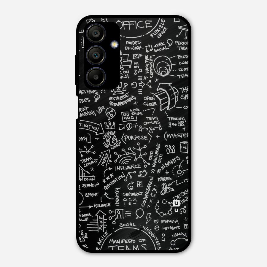 Anatomy Pattern Metal Back Case for Galaxy A15 5G