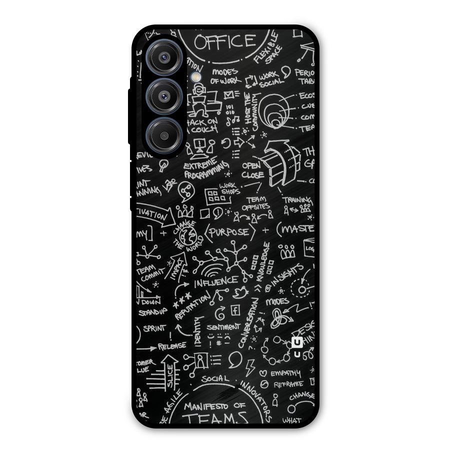 Anatomy Pattern Metal Back Case for Galaxy A16 5G