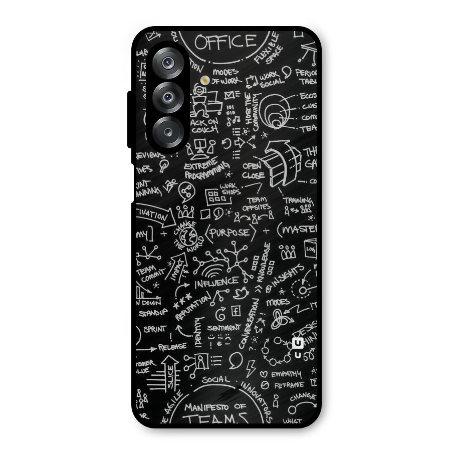 Anatomy Pattern Metal Back Case for Galaxy A26