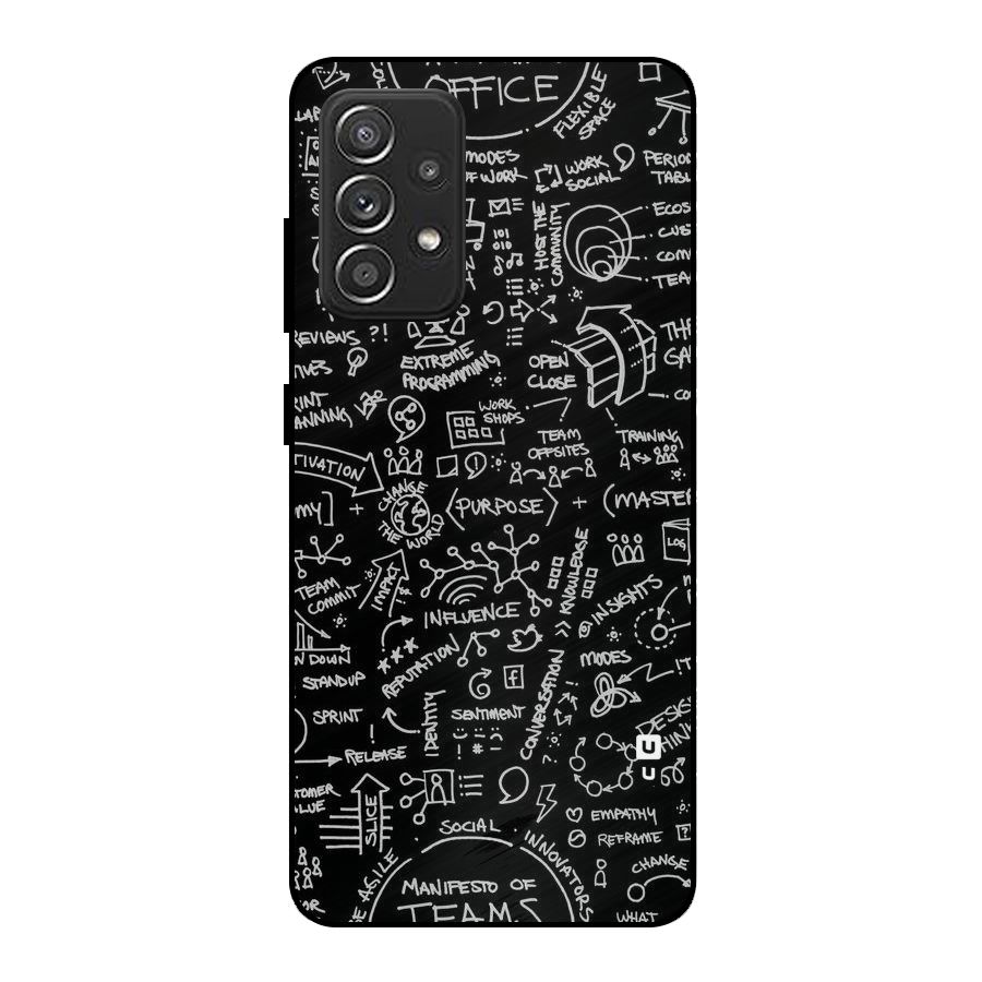 Anatomy Pattern Metal Back Case for Galaxy A52s 5G