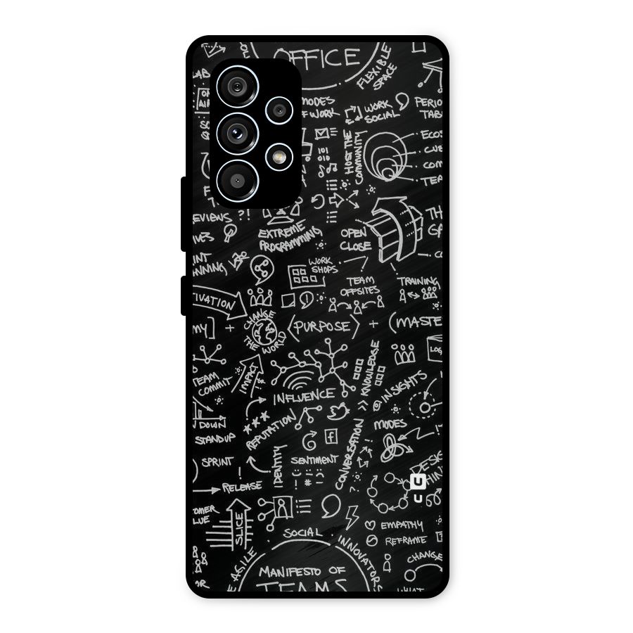 Anatomy Pattern Metal Back Case for Galaxy A53 5G