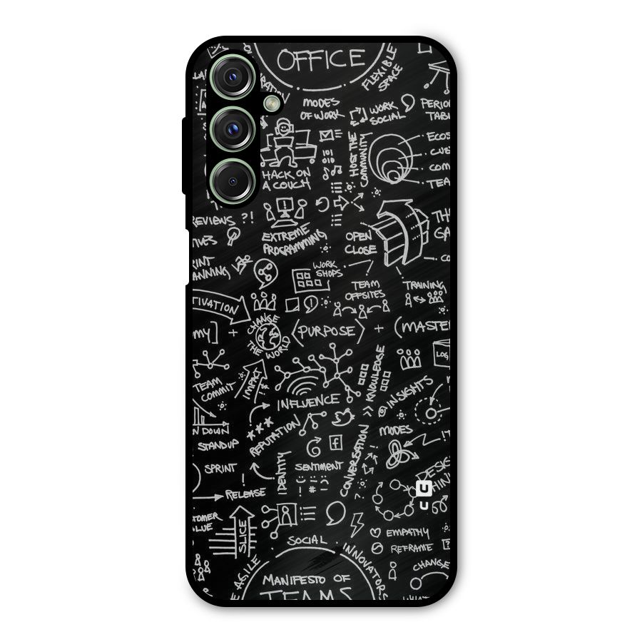 Anatomy Pattern Metal Back Case for Galaxy F34
