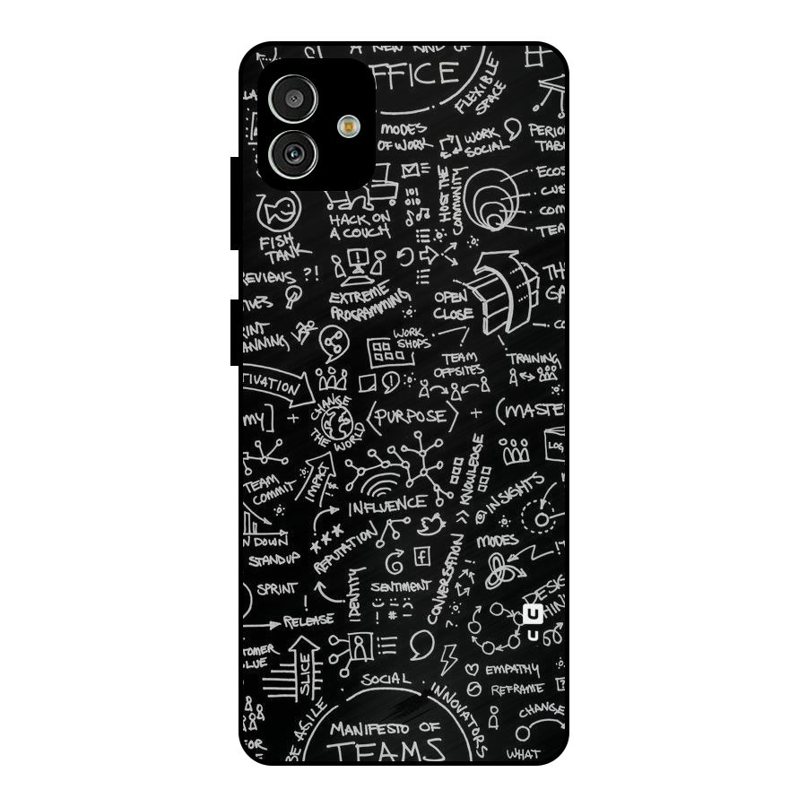 Anatomy Pattern Metal Back Case for Galaxy M13 5G