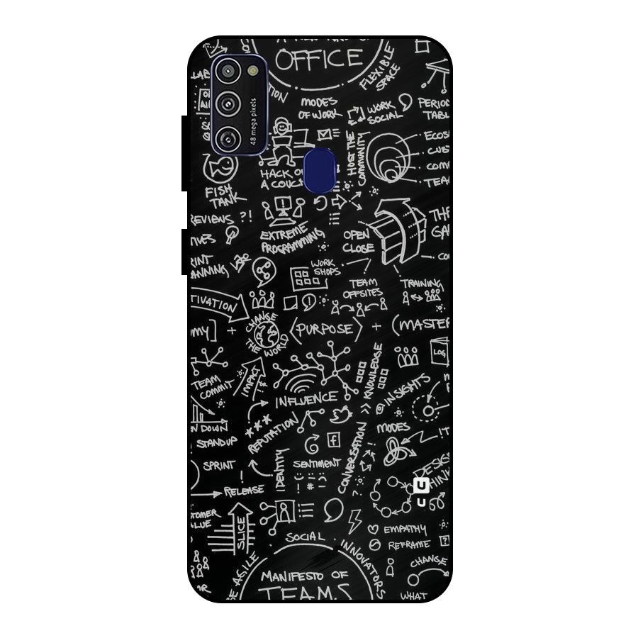 Anatomy Pattern Metal Back Case for Galaxy M21