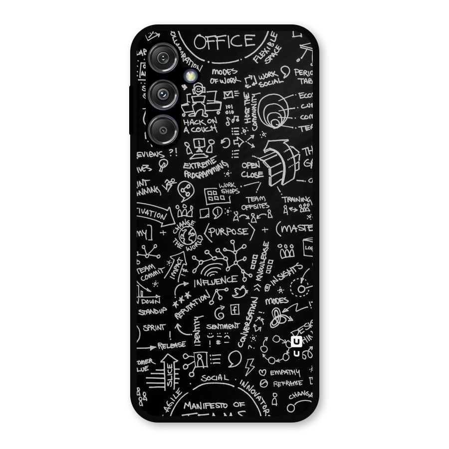 Anatomy Pattern Metal Back Case for Galaxy M34 5G