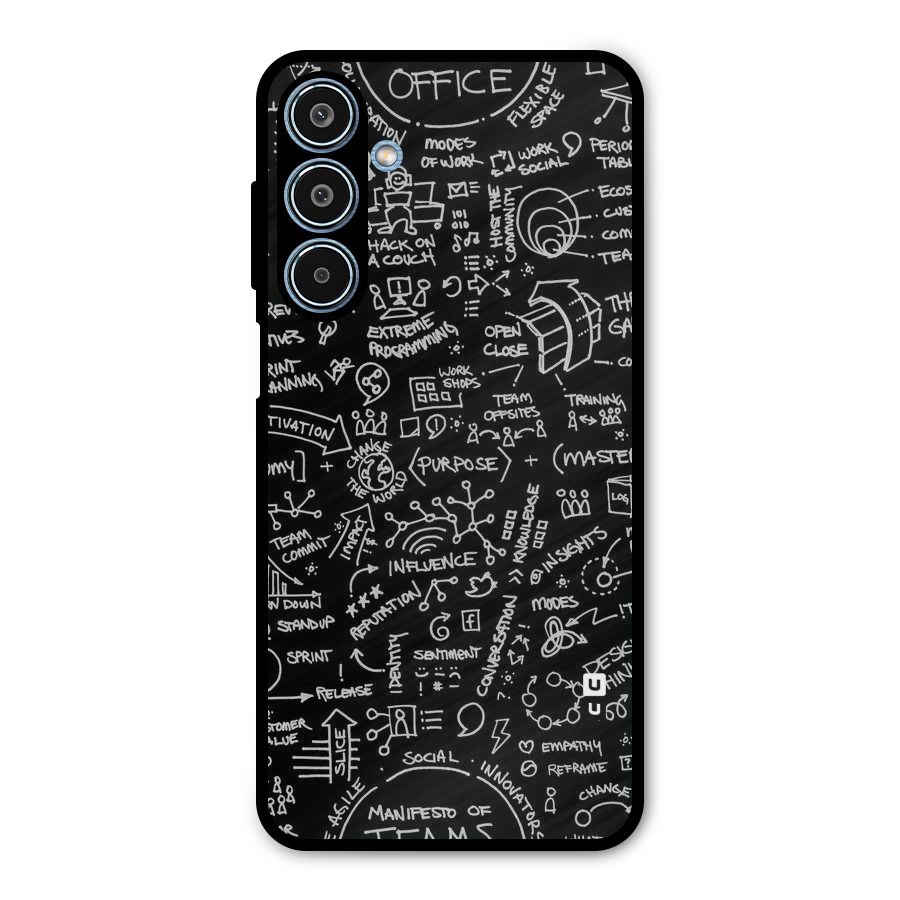 Anatomy Pattern Metal Back Case for Galaxy M35