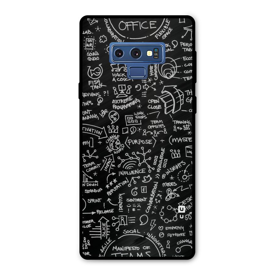 Anatomy Pattern Metal Back Case for Galaxy Note 9