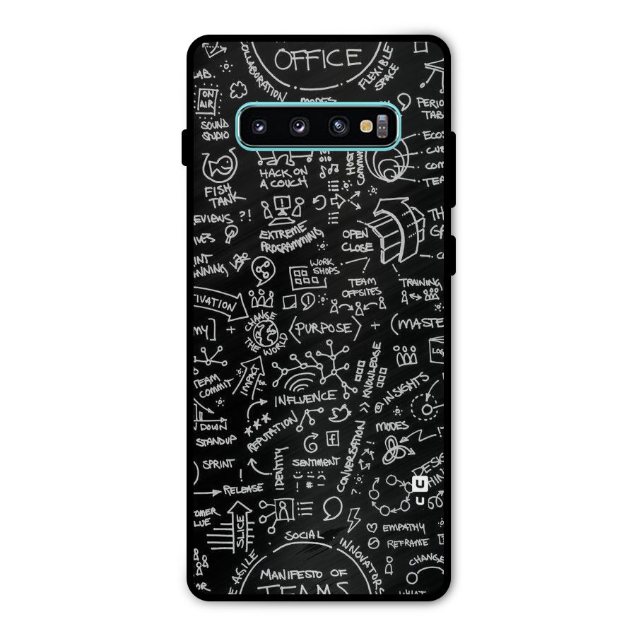Anatomy Pattern Metal Back Case for Galaxy S10 Plus