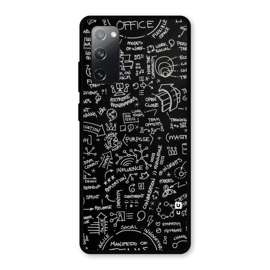 Anatomy Pattern Metal Back Case for Galaxy S20 FE 5G