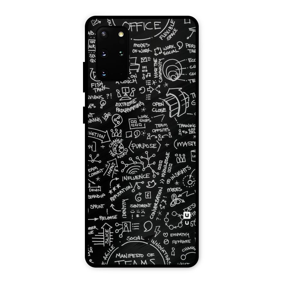 Anatomy Pattern Metal Back Case for Galaxy S20 Plus