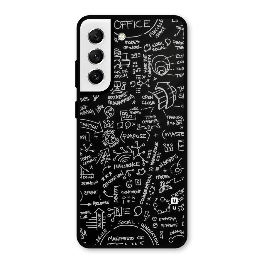 Anatomy Pattern Metal Back Case for Galaxy S21 FE 5G