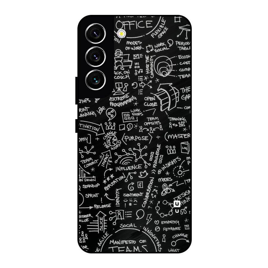 Anatomy Pattern Metal Back Case for Galaxy S22 5G