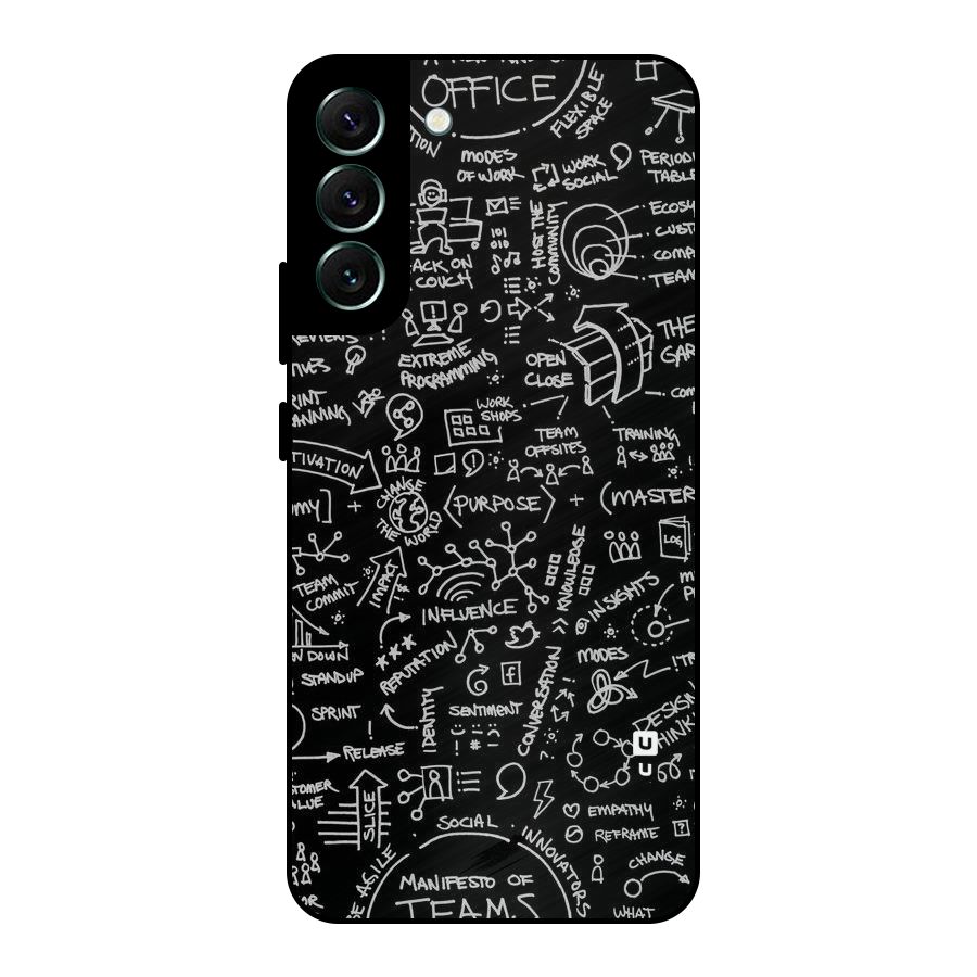 Anatomy Pattern Metal Back Case for Galaxy S22 Plus 5G