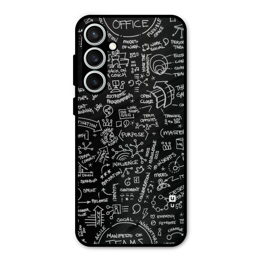 Anatomy Pattern Metal Back Case for Galaxy S23 FE