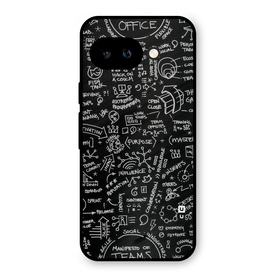 Anatomy Pattern Metal Back Case for Google Pixel 9a
