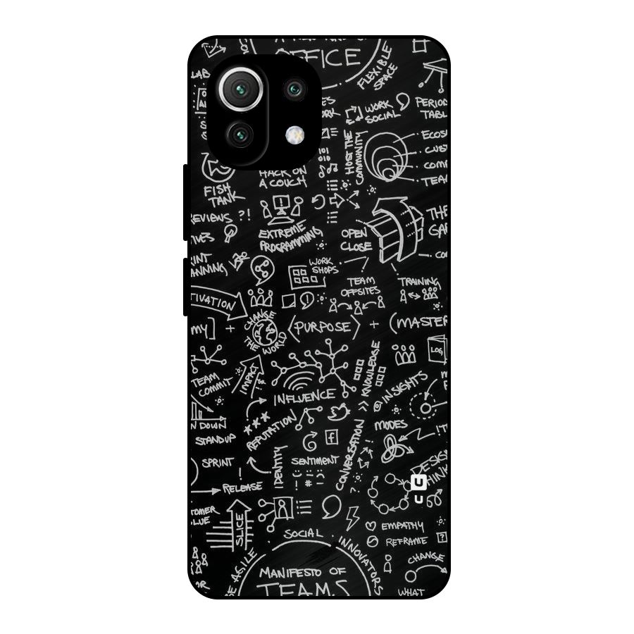 Anatomy Pattern Metal Back Case for Mi 11 Lite