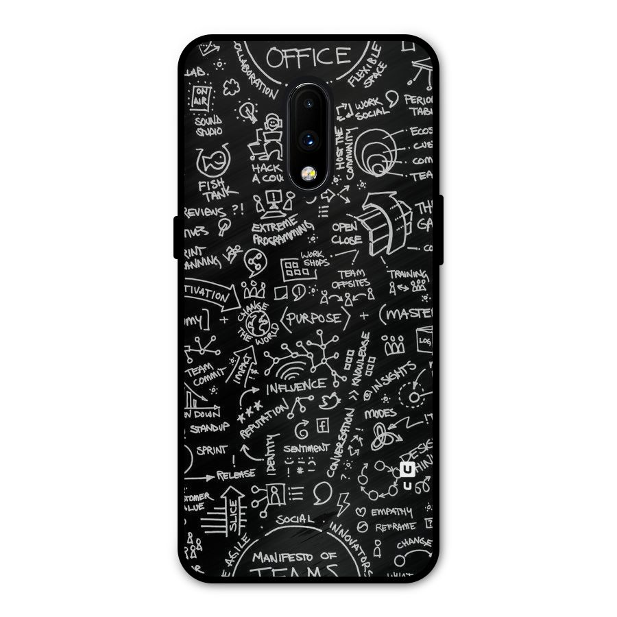 Anatomy Pattern Metal Back Case for OnePlus 7