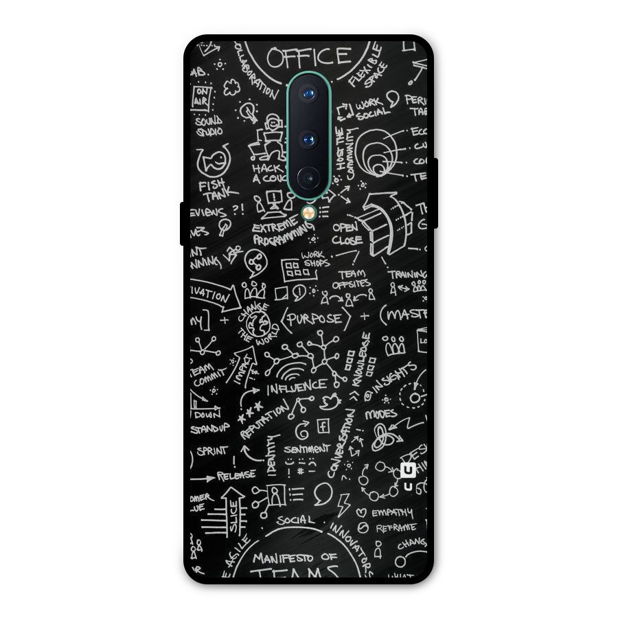 Anatomy Pattern Metal Back Case for OnePlus 8