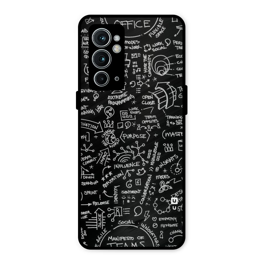 Anatomy Pattern Metal Back Case for OnePlus 9RT 5G