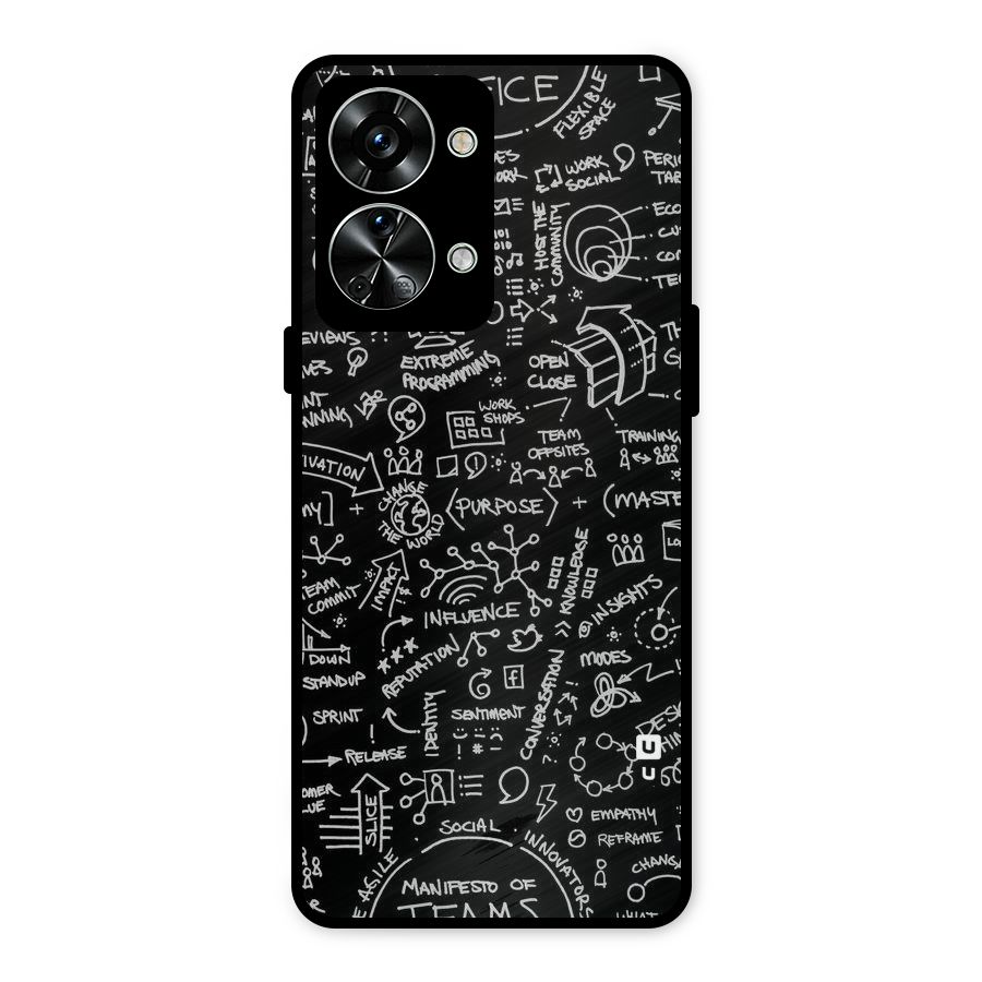Anatomy Pattern Metal Back Case for OnePlus Nord 2T