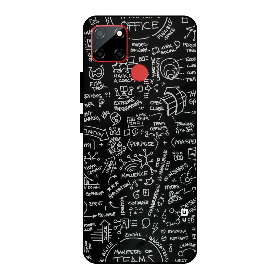 Anatomy Pattern Metal Back Case for Realme C12