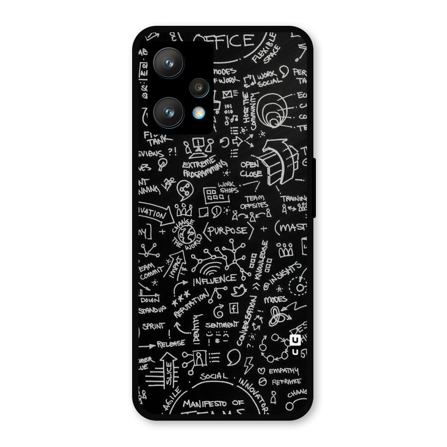 Anatomy Pattern Metal Back Case for Realme Narzo 50 Pro