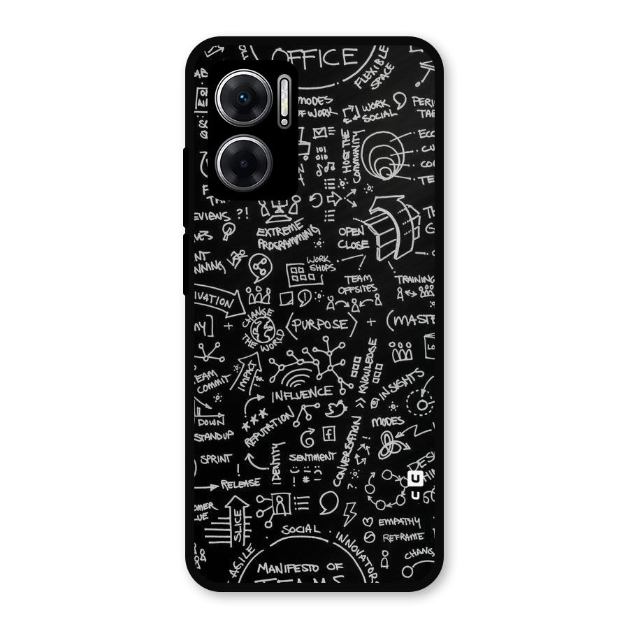 Anatomy Pattern Metal Back Case for Redmi 11 Prime 5G