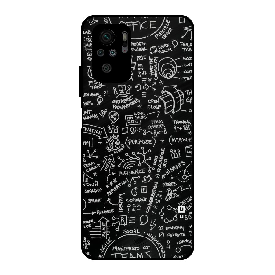 Anatomy Pattern Metal Back Case for Redmi Note 10S