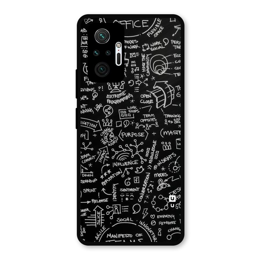 Anatomy Pattern Metal Back Case for Redmi Note 10 Pro Max
